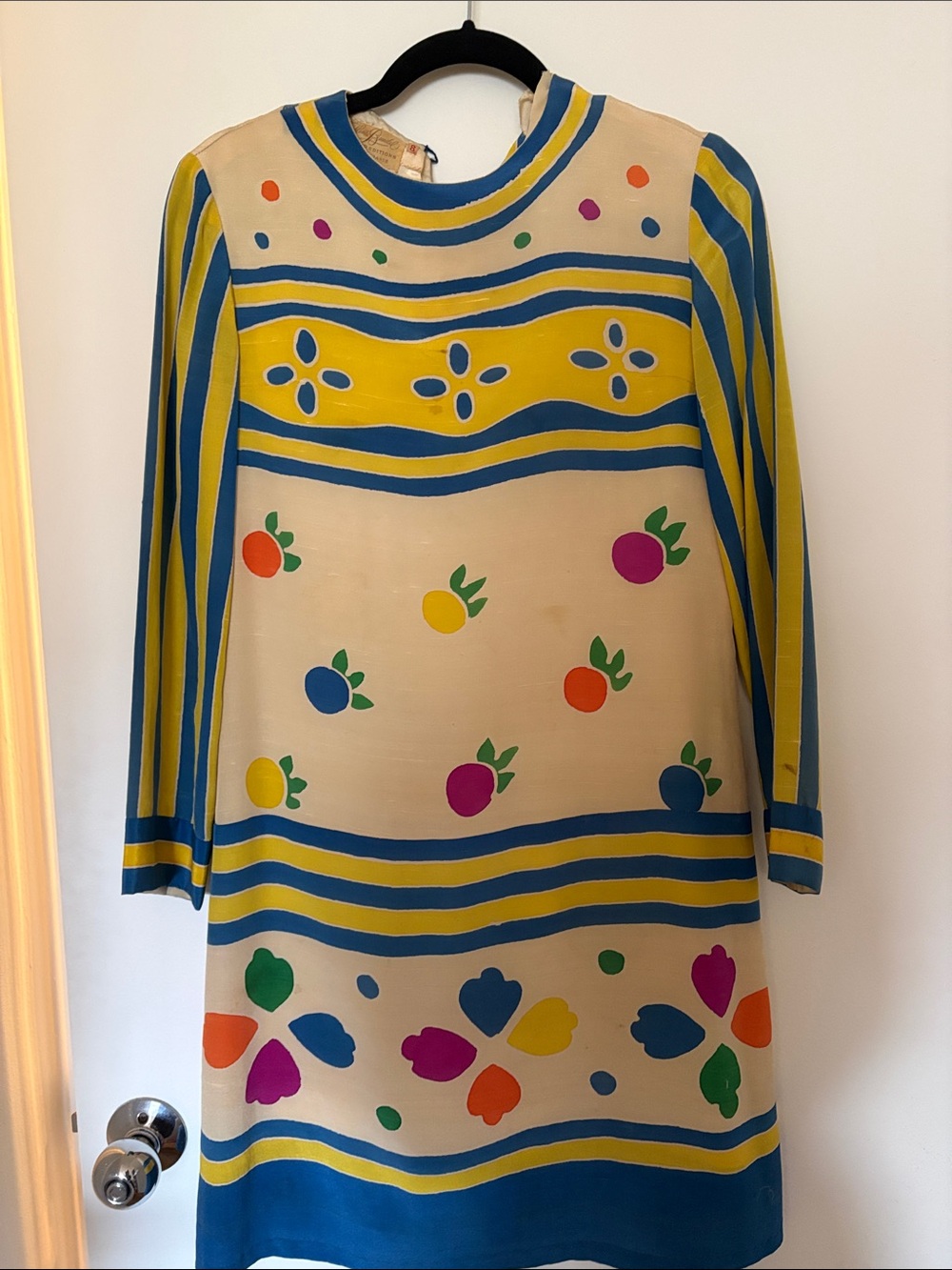 Chloe Karl Lagerfeld Dress for Henri Bendel made in France Silk 1970's